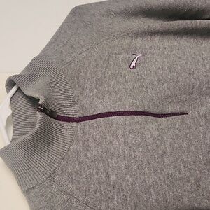 Puma Gray Mens Half Zip Sweater Size Small